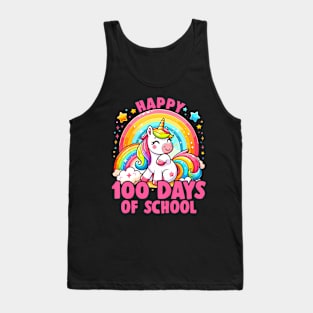 Happy 100Th Day Of School Unicorn 100 Days Of School Teacher Tank Top